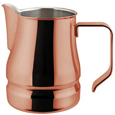 ILSA Lattiera Evolution per Cappuccino e Latte Art, Acciaio Inox 18/10, Color Rame, Tazze 9, Capacità 75 cl