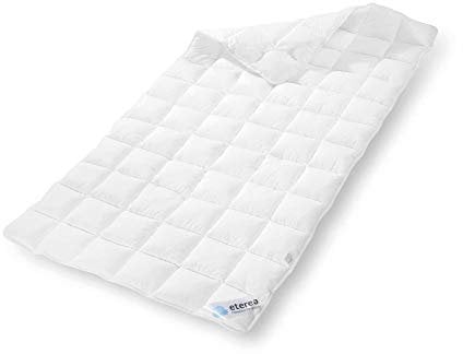 etérea Microfaser Matratzenauflage 140x200cm Weiss Frieda - Topper Auflage mit Gummiband - weicher gesteppter Matratzenschoner - Made in Germany - Größe 140x200 cm Weiss