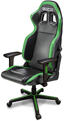 ICON sedia gaming/ufficio nero/verde
