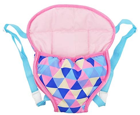 STOBOK Baby Doll Carrier Storage Bag Backpack Front and Back Portable Bag Doll Accessories for 15 Inch Baby or 18 Inch Dolls (Pattern 2)