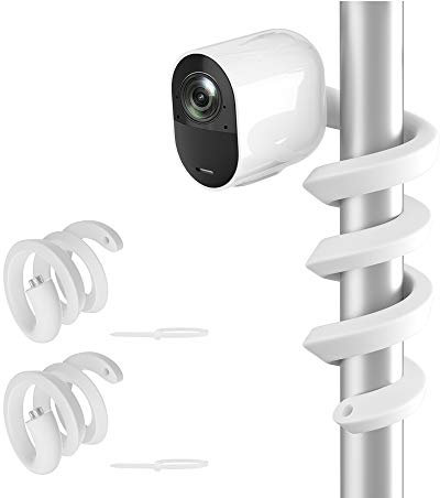 HOLACA Flexible Twist Sicherheitskamera Halterung, Kompatibel mit Arlo Pro 4 Pro 3 Pro 2,Arlo Ultra Ultra 2, Eufycam 1/2/2C/2C Pro/3/3C/E, Reolink Argus 2, Baby Monitor und Mehr Kamera (weiß)
