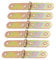 Lot de 6 charnières pliantes à sangle en métal pour table pliante, porte, armoire, armoire (21 mm x 120 mm)