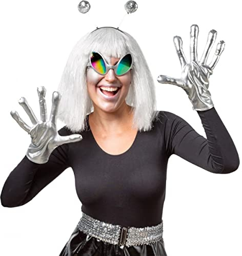 Orlob Fasching Set Alien - Haarreif, Brille, Handschuhe