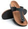 Hitmars Sandale Femme Tong Bout Ouvert Confort Mules Été Plates Chaussure et Nu-Pieds Boucle Sabots Noir Marron Bleu Or Léopard Argent Transparent Sandales Taille 36-43 EU Noir 41