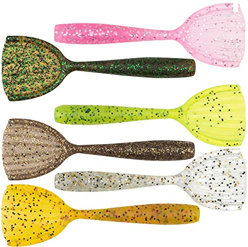 Fox Rage Creature Shovel Shad - Gummiköder, Farbe:Sparkling Oil UV, Länge/Packungsinhalt:9cm / 6 Stück