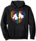 Rollschuhlaufen Disco 70er 80er Jahre Rollschuh Outfit für Damen Pullover Hoodie