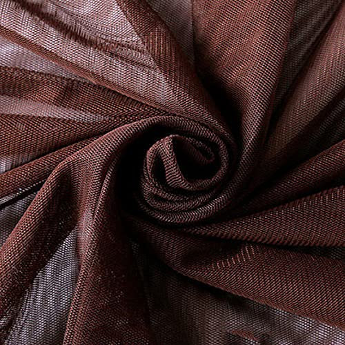 160cm x 1m Tüll Stoff Tüllband Tüll Dekostoff für Hochzeit Geburtstag Weihnachten Fest Kommunion Party Deko,Nähen von Brautschleiern Hochzeitskleid Tischläufer Tutu Röcken Geschenk-Schleife, Kaffee