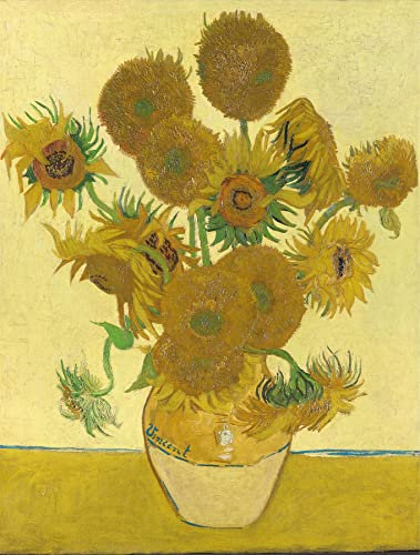 National Gallery 1000 Piece Jigsaw Puzzle - Sunflowers By Vincent Van Gough - Made In The UK - Incredibly Detailed - Hi-Def Image - 100% Recycled Puzzle Board
