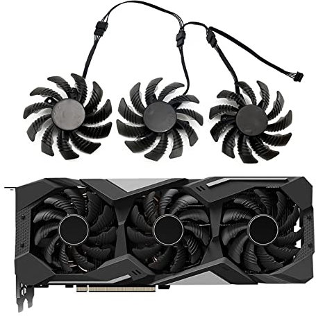 YOUMEINU 78MM Cooler Fan Replacement RX5700 Compatible For Gigabyte Radeon RX 5500 5600 5700 XT Graphics Video Card Cooling T128010SU PLD08010S12HH perfection