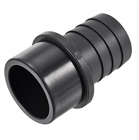 sourcing map PVC Tubo Accesorio 40mm con Púas x 50mm OD Espiga Recto Tubo Adaptador Manguera Conector Rápido, Negro