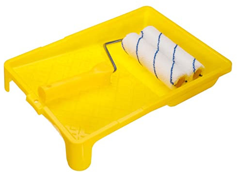 sourcing map 4Pcs 6 Mini Paint Rollers, with 6 40mm Diameter Acrylic Paint Rollers, 6 Paint Tray, 6 Paint Roller Frame, House Painting Supplies