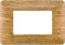 PLACCA IN TECNOPOLIMERO COMPATIBILE CON SERIE BTICINO MATIX 2-3-4-6 MODULI COLORI ASSORTITI (3 MODULI, LEGNO SCURO)