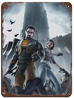 Half-Life 2 Game 2 Blechschild Vintage Metall Pub Club Cafe Bar Home Wandkunst Dekoration Poster Retro 30 x 40 cm