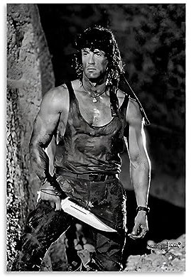 KHAMEO First Blood Rambo HD-Poster (2) Leinwand-Poster, dekoratives Gemälde, Leinwand-Wandposter und Kunstdruck, modernes Familienschlafzimmer-Dekor-Poster, 40 x 60 cm