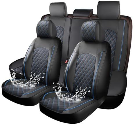 Chifeng Wasserdicht Autositzbezüge Komplettes Set, Universal Autositzschoner Sitzbezüge Auto Leder für 5 Sitz Autos, SUVs, Limousinen und LKWs