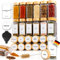 Deco haus® Gewürzgläser eckig mit Schraubkappe 36er Set [+Etiketten & Streueinsatz] - Gewürzdosen Set Glas - Gewürzbehälter Spice Jars - Gewürze Aufbewahrung - Gewürz Organizer Gewürzaufbewahrung