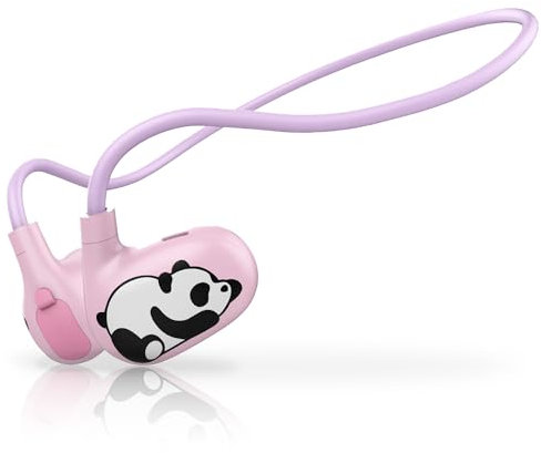 Seflorgo Kids Headphones Wireless, Safe 85db Volume Limit, Latest Bluetooth V5.4, Open Ear Headphones with Mic for School Tablet Car Trip Flight, Cute Panda Earphones for Boys and Girls