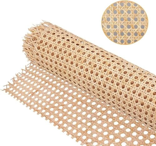 Yjkedfh Sangle Cannage Rotin Rouleau 200x50cm Rouleau De Sangle De Canne en Rotin Naturel pour Bricolage Armoire Chaise Meuble, Tissu en Rotin À Mailles pour Meubles Chaise Armoire Plafond
