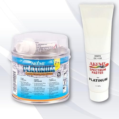 HAUSWERK.shop Set Akemi PLATINUM P+ L-Spezial / 170 g mit Farbpaste Platinum P+ CC 1120 weiss