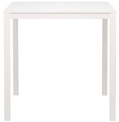 AVANTI TRENDSTORE - Grosseto - Esstisch mit weißem Metallgestell und laminierter Holzplatte. Erhältlich in 3 verschiedenen Größen. Maße LAP ca. 75x75x75cm