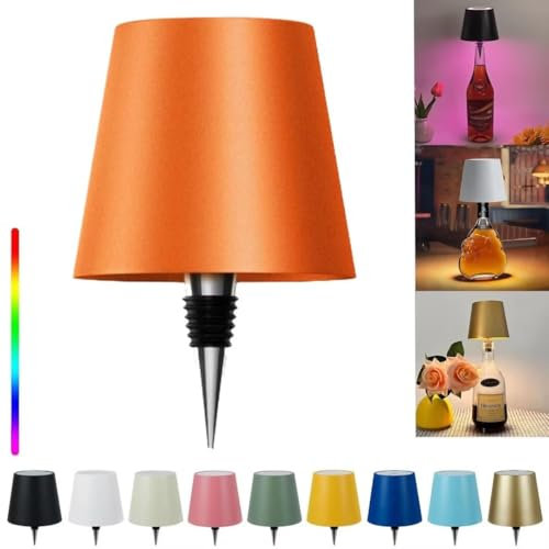 ARRITS Wireless Bottle Lampshade, Wireless Bottle Lamp Pridola, Rechargeable 3 Color Stepless Dimming Pridola Wine Bottle Lamp, Touch Control LED Wireless Wine Bottle Lampshade, LED Wine Bottle Light