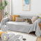 Royhom Kratzschutz Sofa Katze, Chenille Couch Überzug Wasserdicht, Sofaschoner rutschfest, Sofa Überzug Ecksofa, Sofabezug L Form, wasserdichte Decke, Couch Überwurf Hellgrau, 340x180 cm