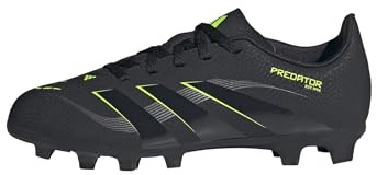 adidas Unisex Kinder Predator Club Firm Ground/Multi Ground Football Boots Kids, Core Black/Carbon/Lucid Lemon, 32 EU