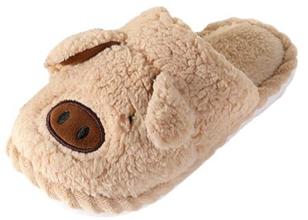 Generico Ciabatte Casa Donna Scarpe Invernali Donna Pantofole in cotone con punta chiusa in peluche di cotone con punta chiusa in peluche da primavera autunno e Ciabatte Ciabatte In Gomma (Coffee, 36)