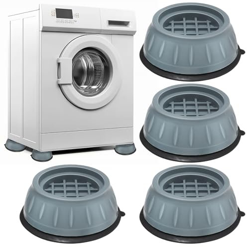 Giantree 4 Pack Washing Machine Foot Pads for Anti-Vibration Anti-Walk, Shock and Noise Cancelling Washing Machine Support Anti-Walk Dryer Washer Vibration Pads for All Washer and Drye Feet