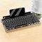 Puupaa Vintage Wireless Mechanical Keyboard, 83-Key Blue Switches Typewriter Style Retro Design with 14 LED Modes BT 5.0 USB-C for PC Laptop Tablet Smartphone(A)