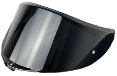 K6 Helmet Visor Replacement, Motorcycle Helmet Face Shield Windshield Lens for AGV K6/K6S Helmet (Deep Black-Day Use Only)