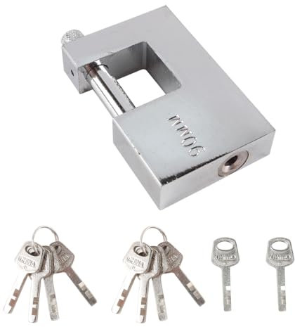 Gorise Candado para contenedor de 10 llaves, resistente, para exteriores, antitaladro, antiganzúa, cilindro, para garaje, almacén, envío, garaje, cobertizo, motocicleta.