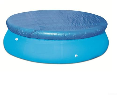Jotekonoby Bâche de piscine ronde pour piscine hors sol imperméable à l'eau et à la poussière avec cordon de serrage étanche et prévention des débris pour piscines familiales gonflables (1,8 m)