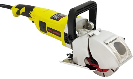 4KW Elektrische Mauernutfräse | Schlitzfräse Wandfräse Nutfräser mit 5x120mm Sägeblatt 6000RPM für Ziegel Beton Marmor