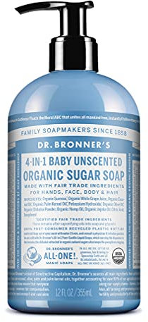 Dr Bronner'S | Pump Soap - Unscented | 1 x 355ml