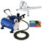 Multi-Purpose Gravity Feed Dual-Action Airbrush with Air Compressor and Hose Kit