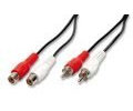 Cavo Prolunga 2 spine rca maschio + 2 prese rca femmina - l. 5 mt