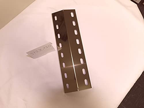 Flammenverteiler Edelstahl-Manufaktur Ersatz-Set: (375mm x 120mm - 3 Stück) Flammenblech/Grillblech/Brennerabdeckung/Flammenabdeckung für Gasgrills