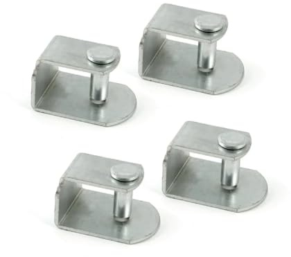 Set mit 4 Metallklammern für Bettgestell 30 x 30 – inklusive Befestigungsmutter – ideal zum Einfädeln runder Beine