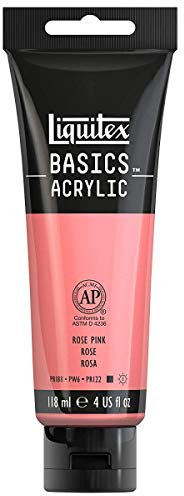 Liquitex Basics Acrylic, 1046048, Colore Acrilico, Rosa (Rose Pink), 118 Ml (Confezione Da 1)