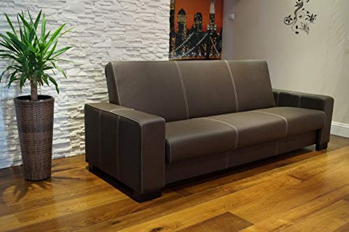 Quattro Meble Echtleder 3 er Sofa Atlanta Breite 230cm mit Schlaffunktion und Bettkasten Ledersofa Echt Leder Couch große Farbauswahl !!!