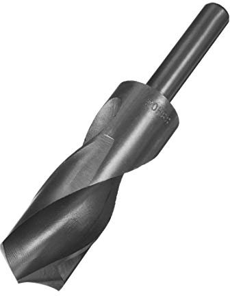 sourcing map Foret Hélicoïdal Mèche à Queue Réduite Tige 30 mm Mèche en Acier Haute Vitesse HSS 9341 Oxyde Noir avec Tige Droite de 1/2 pouce