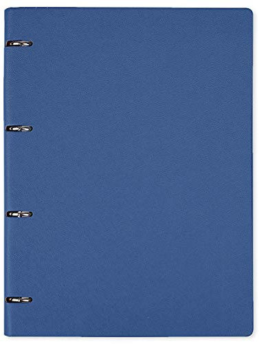 Notizbuch mit Ringbindung, A4, Organiser für Führungskräfte, nachfüllbarer Planer, runde Ringe, Leder-Einband, Notizbuch (evtl. nicht in deutscher Sprache) blau