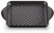 Le Creuset Quadratische Grillplatte aus Gusseisen mit Hilfsgriff, 24 cm, Schwarz, 20205240000460