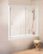 Schulte pare-baignoire coulissant, 160 x 150 cm, blanc, paroi en niche, 2 volets, verre de sécurité transparent 6 mm, plage de réglage 157-161 cm, joint d'étanchéité