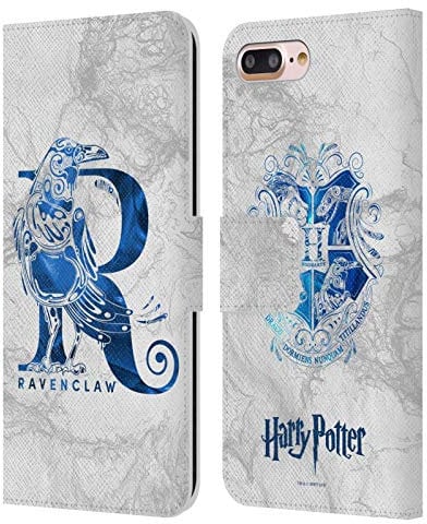 Head Case Designs Officially Licensed Harry Potter Ravenclaw Aguamenti Deathly Hallows IX Leather Wallet Case Compatible With Apple iPhone 7 Plus/iPhone 8 Plus