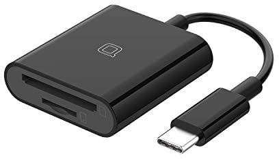 nonda USB-C to SD/MicroSD Card Reader, Type C Card Adapter Thunderbolt 3 SD/TF Memory Card Reader for iPad Pro 2019/2018, MacBook Pro 2019/2018, MacBook Air 2018 and More Type-C Devices (Black)