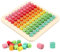 Jiahuade Multiplication Table,Learning Blocks for Maths,Wooden Counting Board,Multiplication Toy,Mathematics Educational Wooden Toys,10 x 10 Times Tables Tray,Montessori Math (B)