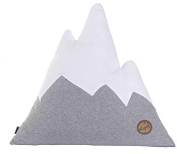 Idealer Pulverschnee Cuscino decorativo in pile grigio bianco, idea regalo (L)