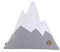 Idealer Pulverschnee Kissen Bergform Berg Dekokissen Zierkissen Fleecekissen grau weiß Fleece Geschenkidee (L)